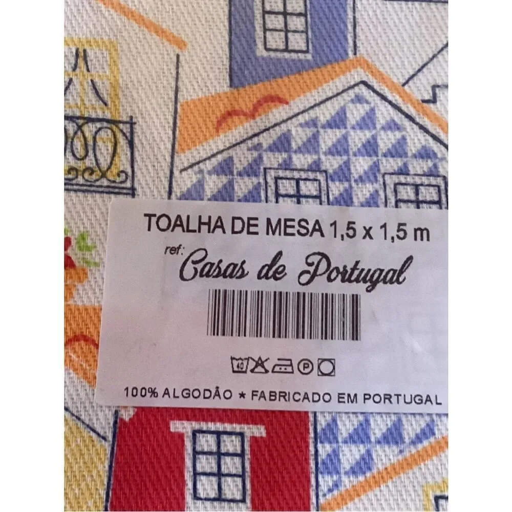 NWT. Portugal Towns 100% Cotton Fabric/Tablecloth